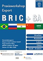 ABGESAGT: Praxisworkshop Export BRIC + SA